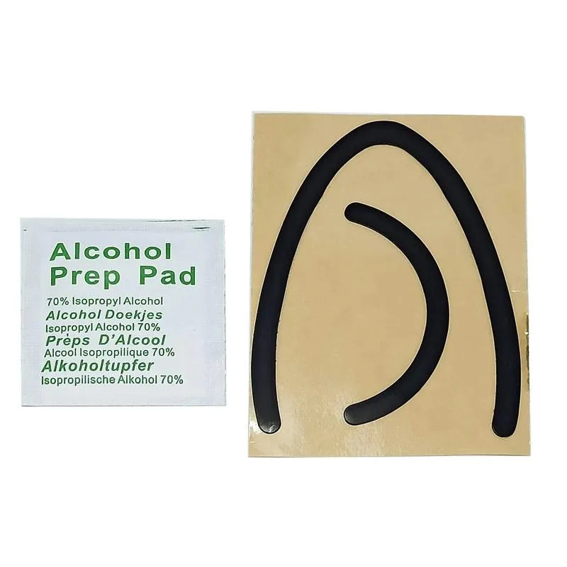 Two small black PTFE mouse feet stickers for MX Vertical mice