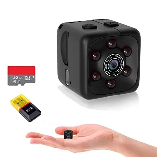 Tiny cube camera with included 32 GB card
