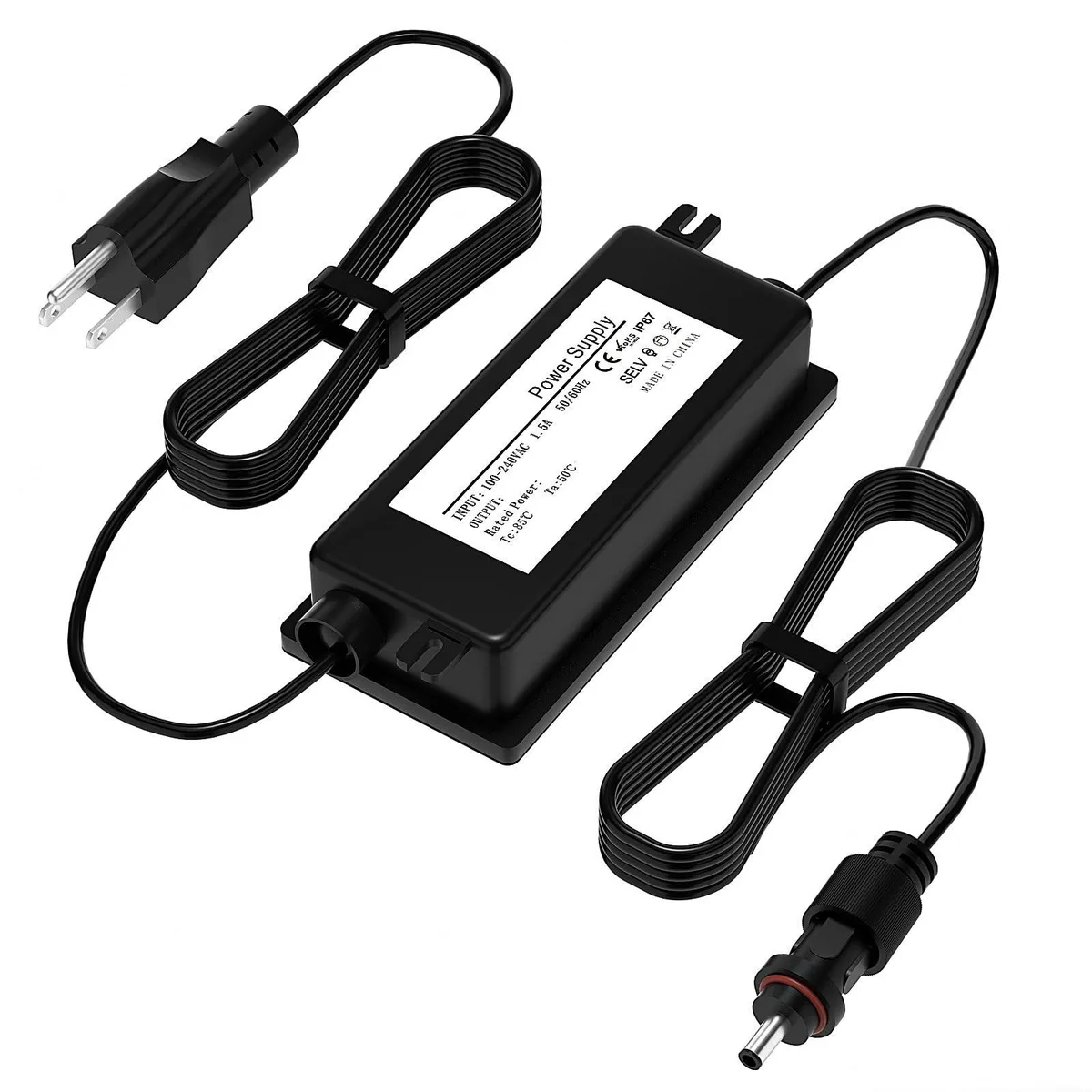 Adafruit Adafruit 36V Waterproof Power Supply 10FT Cable 2 in 1 Accessory — product photo