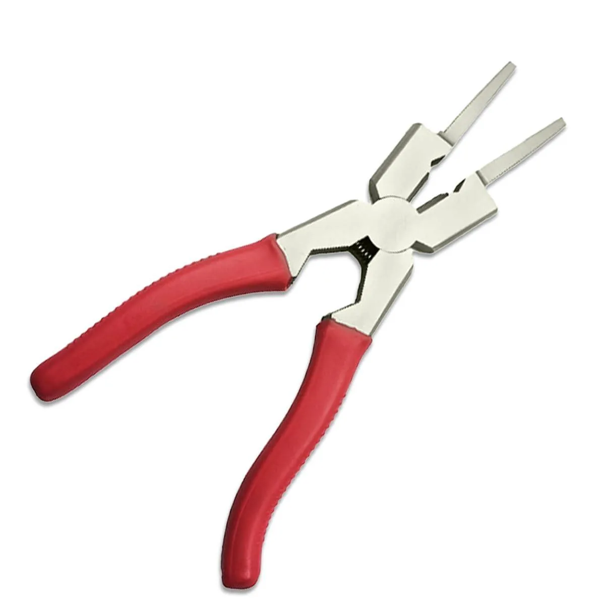 Blue 8.34-inch MIG welding pliers with spring-loaded handles and textured grips