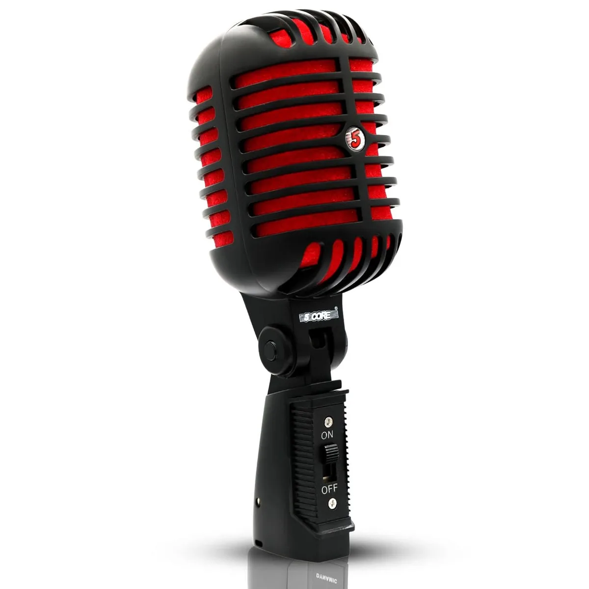 5 Core Inc. 5 Core Inc. Professional Vintage Microphone Red XLR Dynamic Unidirectional 30Hz-15kHz 600 Ohm -50dB — product photo