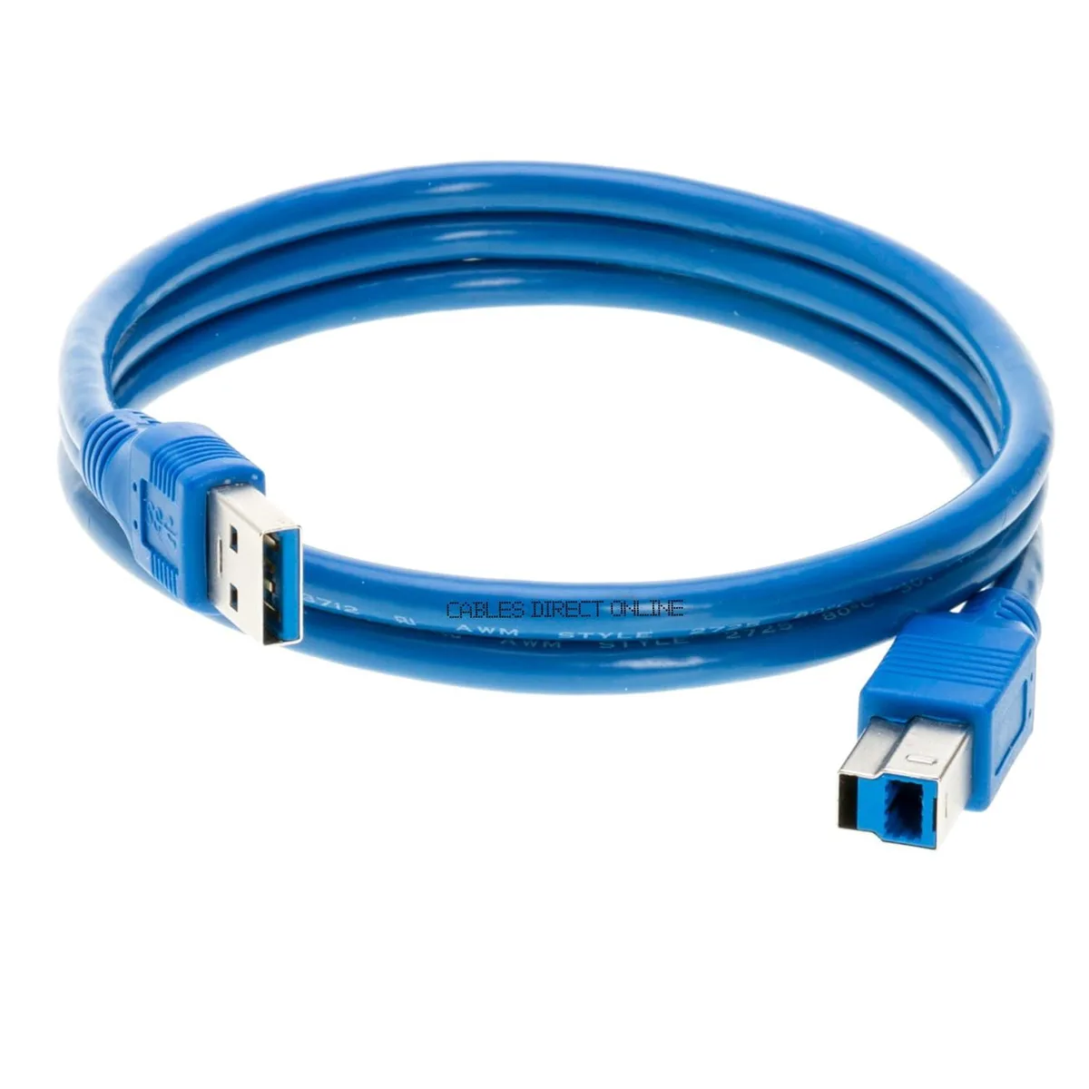 Cables Direct Online Cables Direct Online USB 3.0 A to B Cable 6ft 2-Pack Blue — product photo