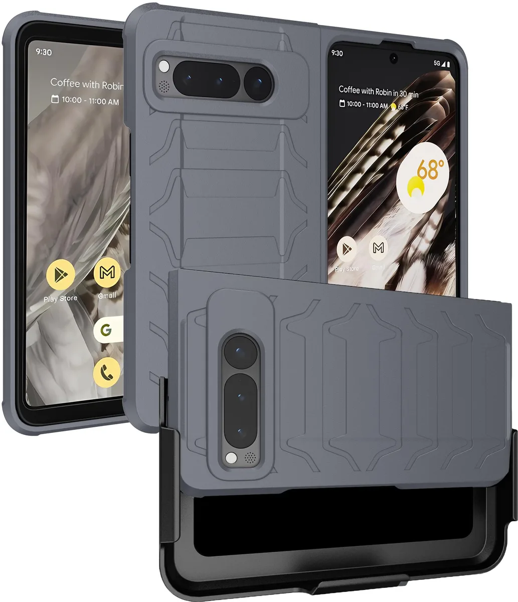 Nakedcellphone Nakedcellphone Tactical Case and Belt Clip Holster for Google Pixel Fold (2023) Storm Gray — product photo