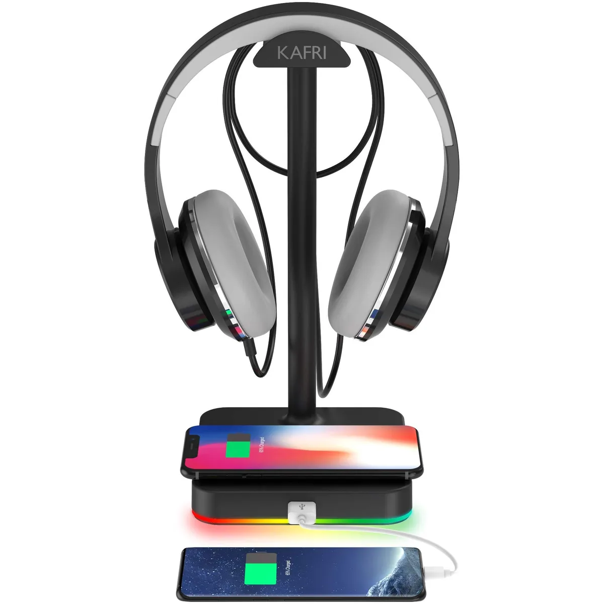  KAFRI KAFRI-H08-UK RGB Headphone Stand with 10W Wireless Charger — product photo