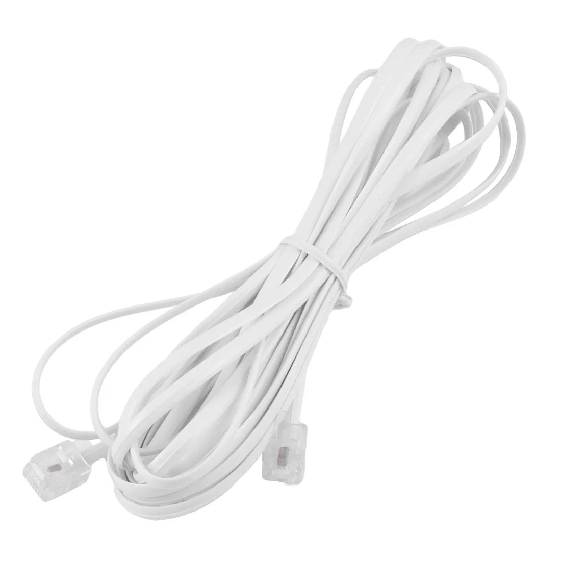 Unique-Bargains Unique-Bargains RJ11 Telephone Cable 5M 16.4ft White — product photo