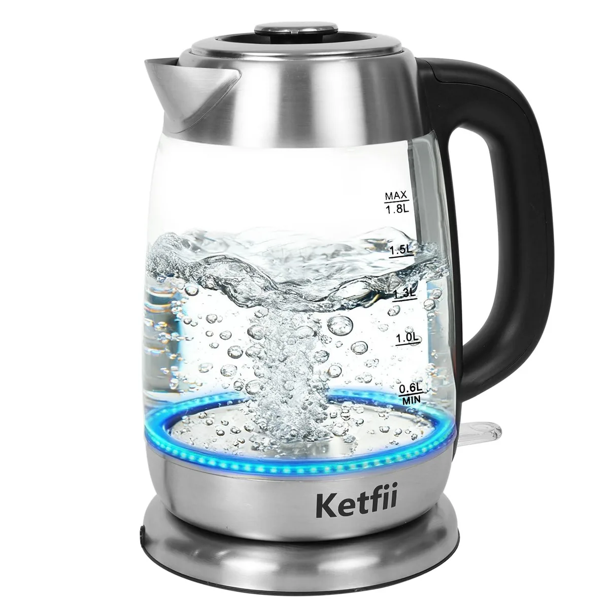Ketfii KF-G528 1.8L 1200W Electric Glass Kettle — product photo