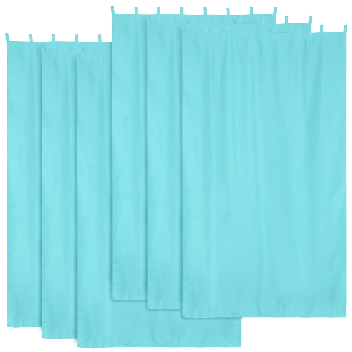 Yescom USA, Inc. Yescom USA, Inc. 54"x108" Outdoor Privacy Curtain Drape Tab Top UV30+ 6 Piece — product photo