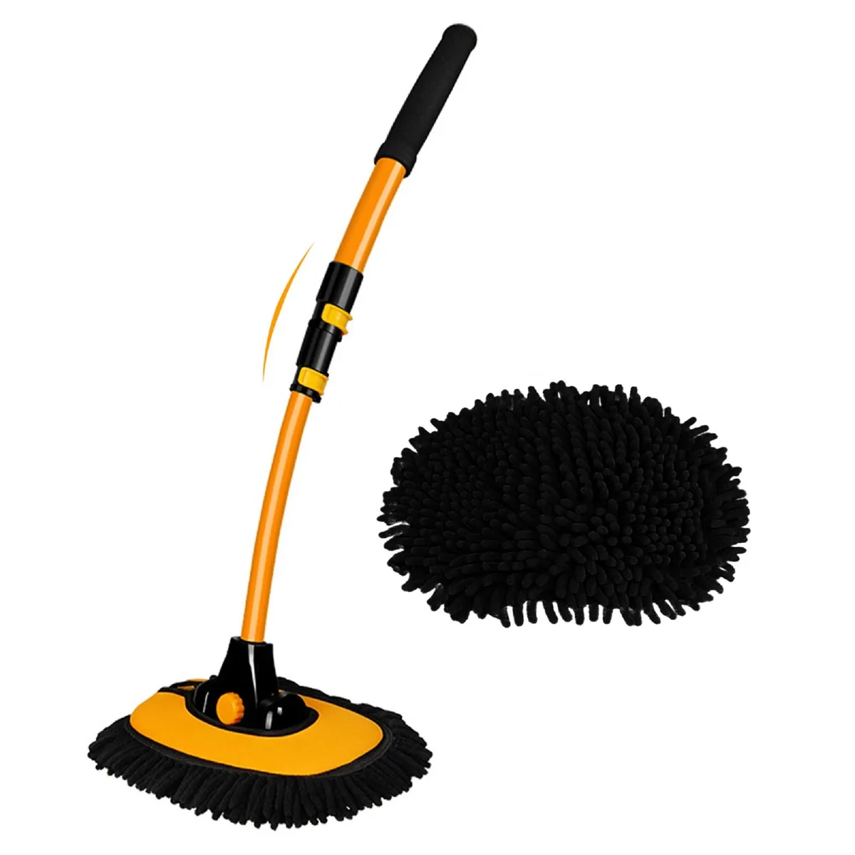  Metra X01 15° Curved Telescopic Car Wash Brush 43" Aluminum Chenille Exterior Care — product photo