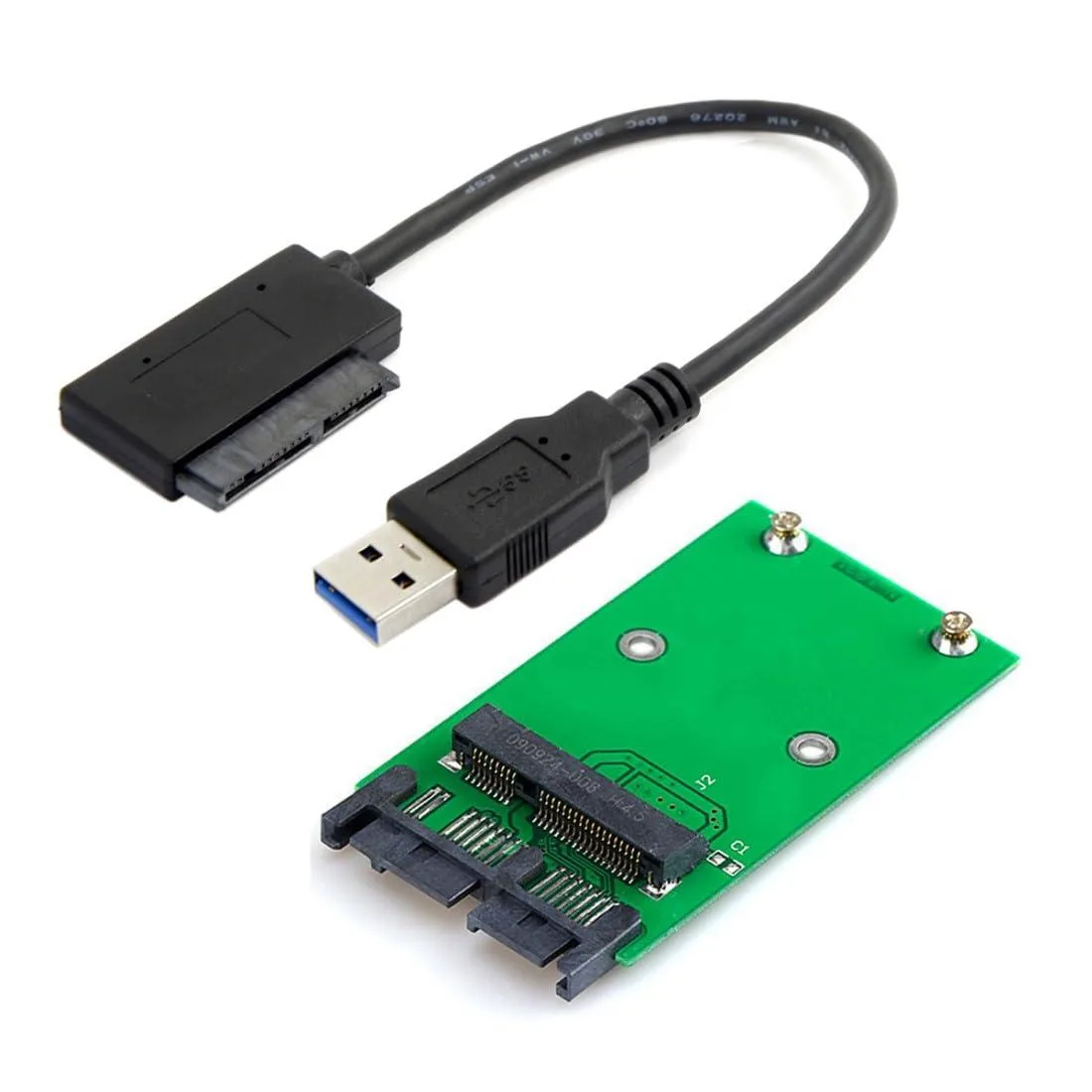 Vszerda Vszerda Micro SATA 16 Pin to mSATA Adapter for 50mm SSD with USB 3.0 Cable — product photo