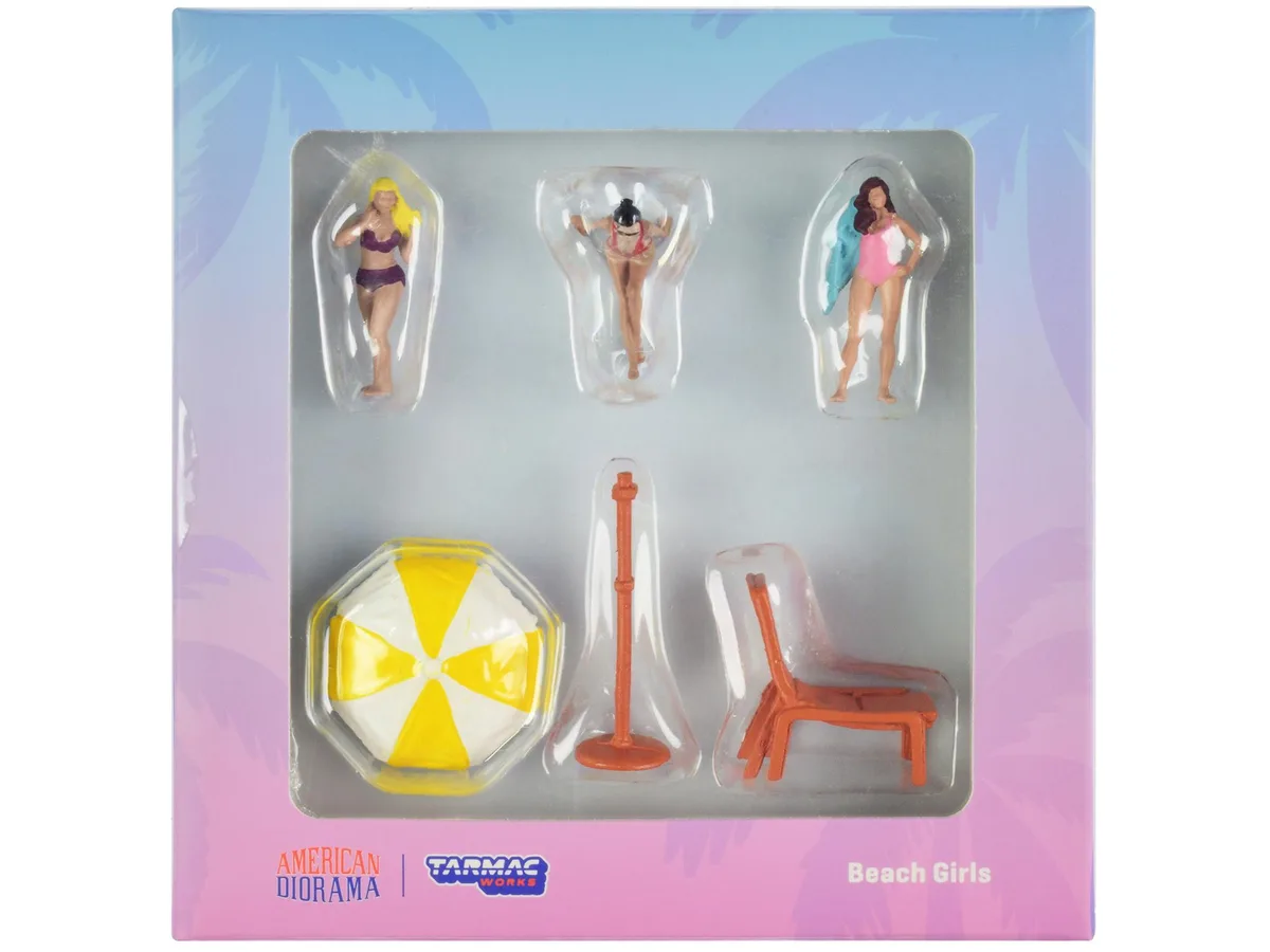 Tarmac Works Tarmac Works "Beach Girls" 5-Piece 1/64 Diecast Figure Set — product photo