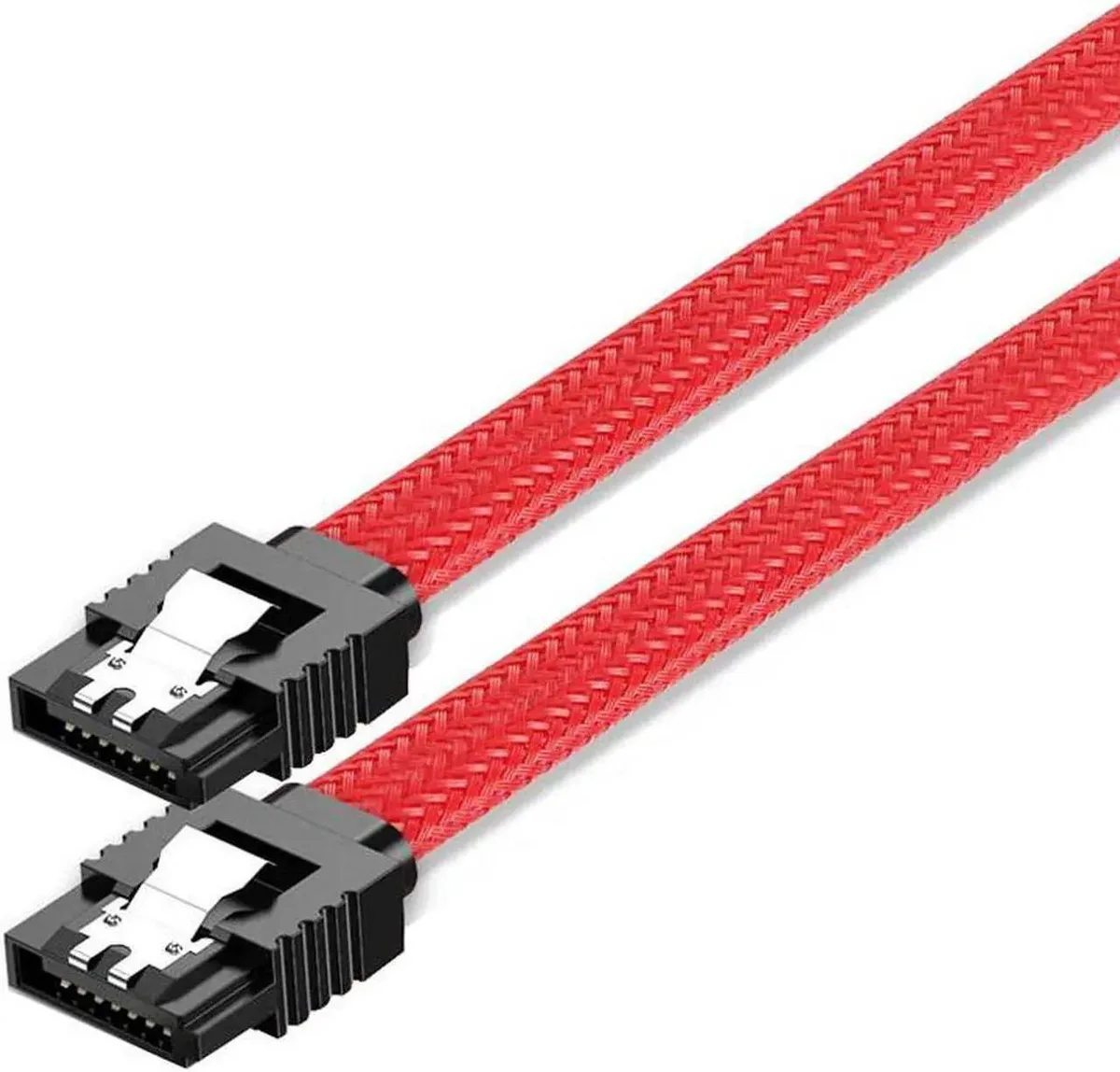 Vszerda Vszerda SATA 3.0 cable 18 inch red braided locking — product photo