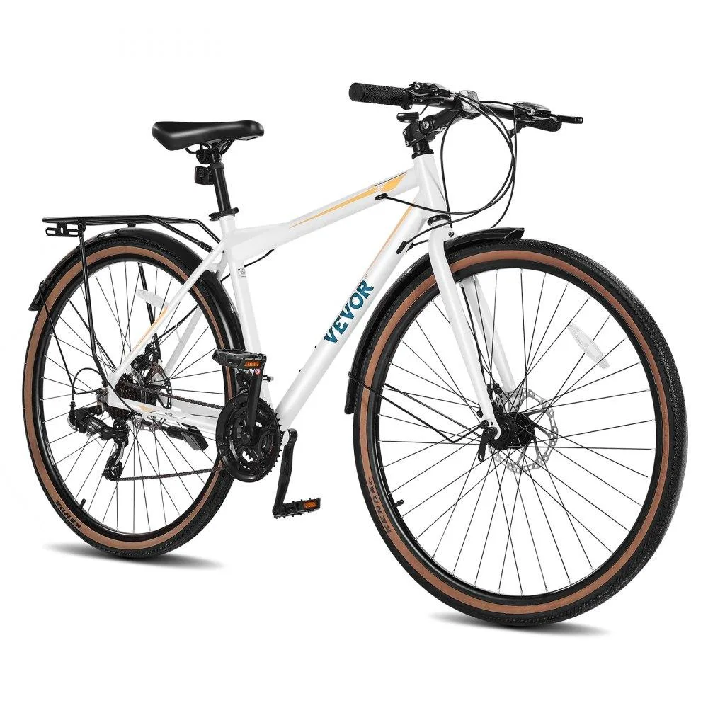 VEVOR VEVOR VHB-182 Hybrid Bike 700c 24-Speed White — product photo