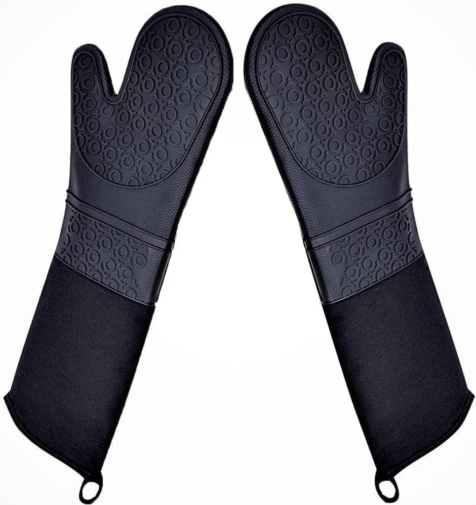  Vibe Long BBQ Gloves 19.7×7.9 in Black 2pcs — product photo