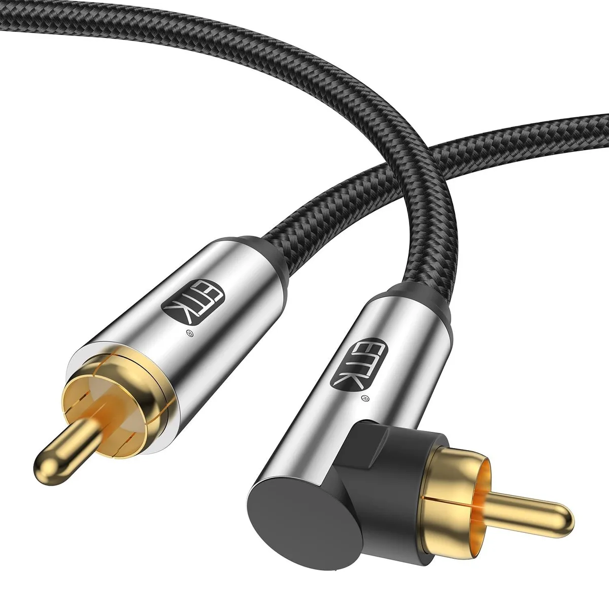 Batianda Batianda 90 Degree RCA Subwoofer Cable 49FT 15M — product photo