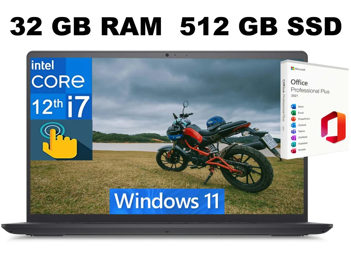 DELL DELL Inspiron 3520 15 laptop i7-1255U 32GB 512GB 15.6 FHD Touch — product photo