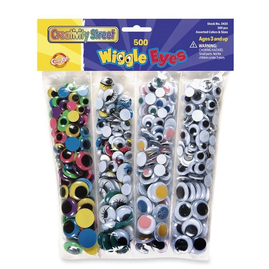 Chenille Kraft Chenille Kraft 3435 Wiggle Eyes Assortment 500 Pack — product photo