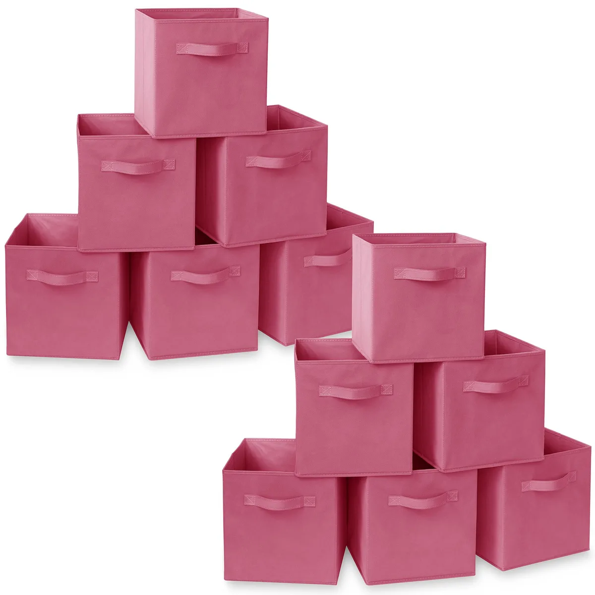 Casafield Casafield Set of 12 Collapsible Fabric Cube Storage Bins, Hot Pink 11 — product photo