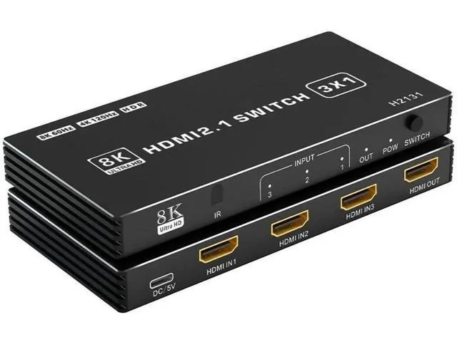 LORDWORLD LORDWORLD HDMI 2.1 Switch 3 in 1 Out 8K 60Hz 4K 120Hz KVM Switch — product photo