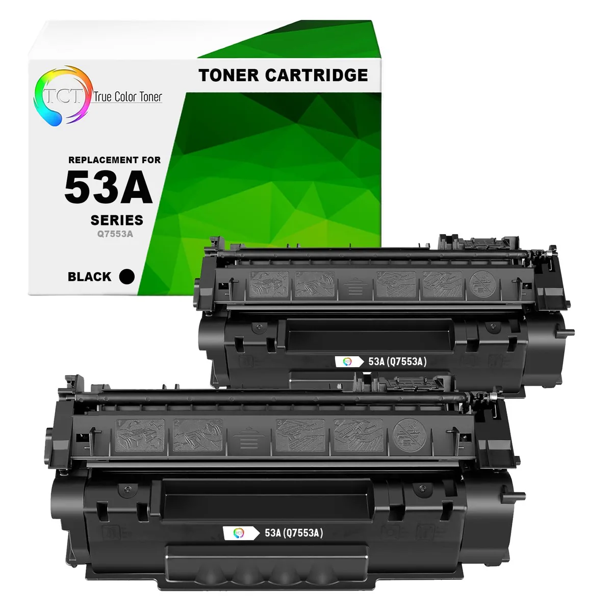 True Color Toner True Color Toner Q7553A 53A Black Toner Cartridge 2 Pack — product photo