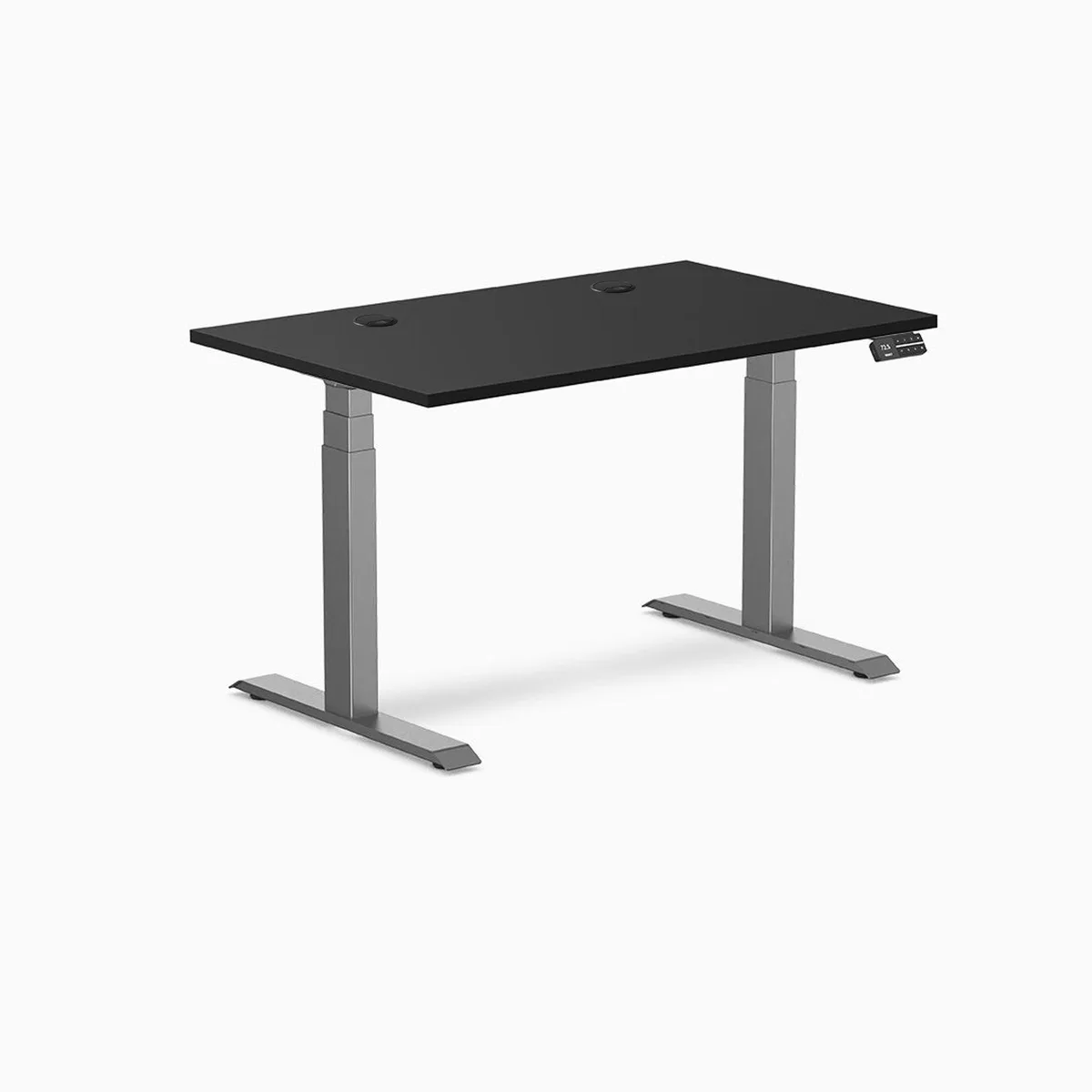 Desky Desky Dual Laminate Sit Stand Desk Black Space Gray 47.2 x 29.5 in — product photo