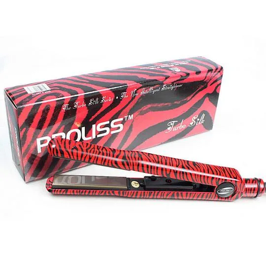 Proliss Proliss Turbo Silk 1" Tourmaline Ceramic Flat Iron Limited Edition Red Zebra — product photo