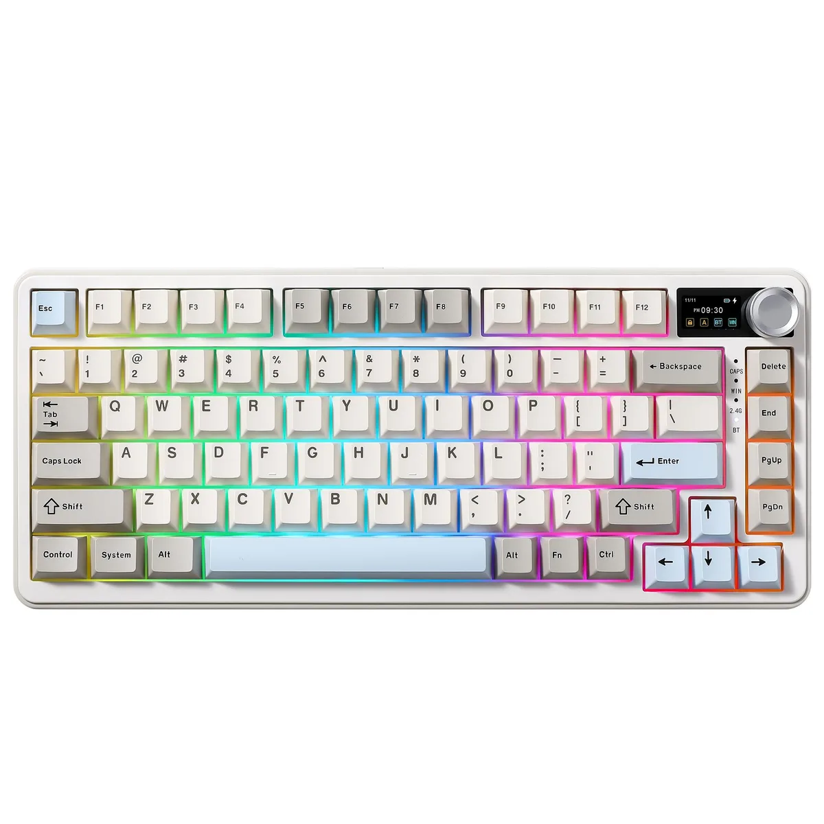 YUNZII YUNZII B75 PRO MAX 75% Wireless Mechanical Gaming Keyboard Beige Milk V2 Switch — product photo