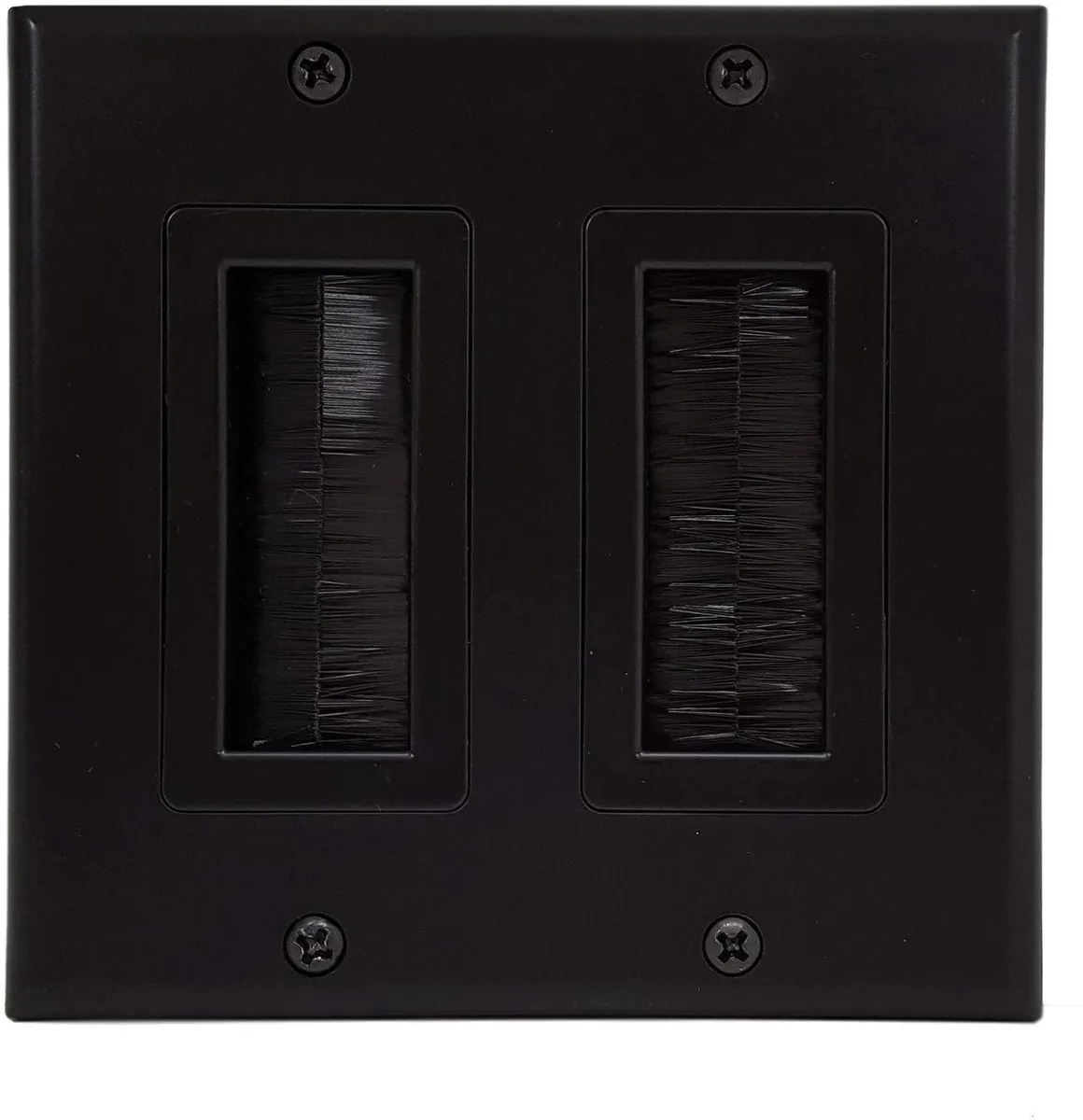 iMBAPrice iMBAPrice Black Dual Gang Decora Brush Wall Plate accessory — product photo