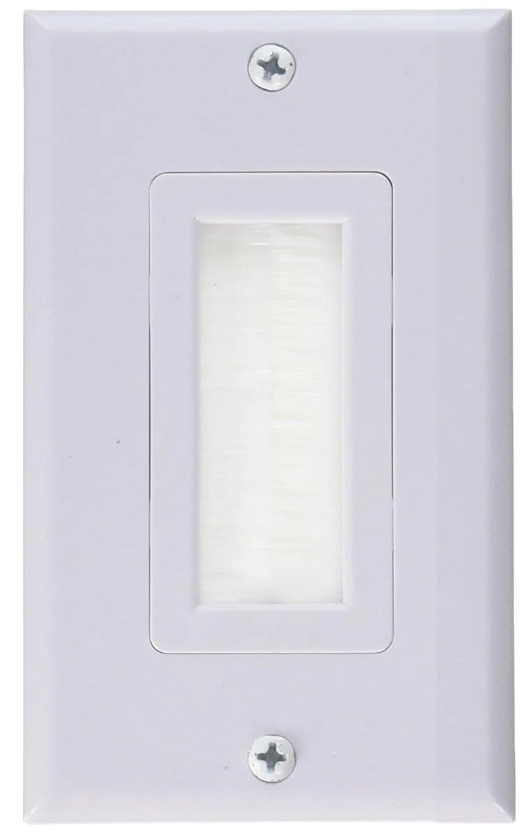 iMBAPrice iMBAPrice Single Gang Brush Wall Plate White accessory — product photo