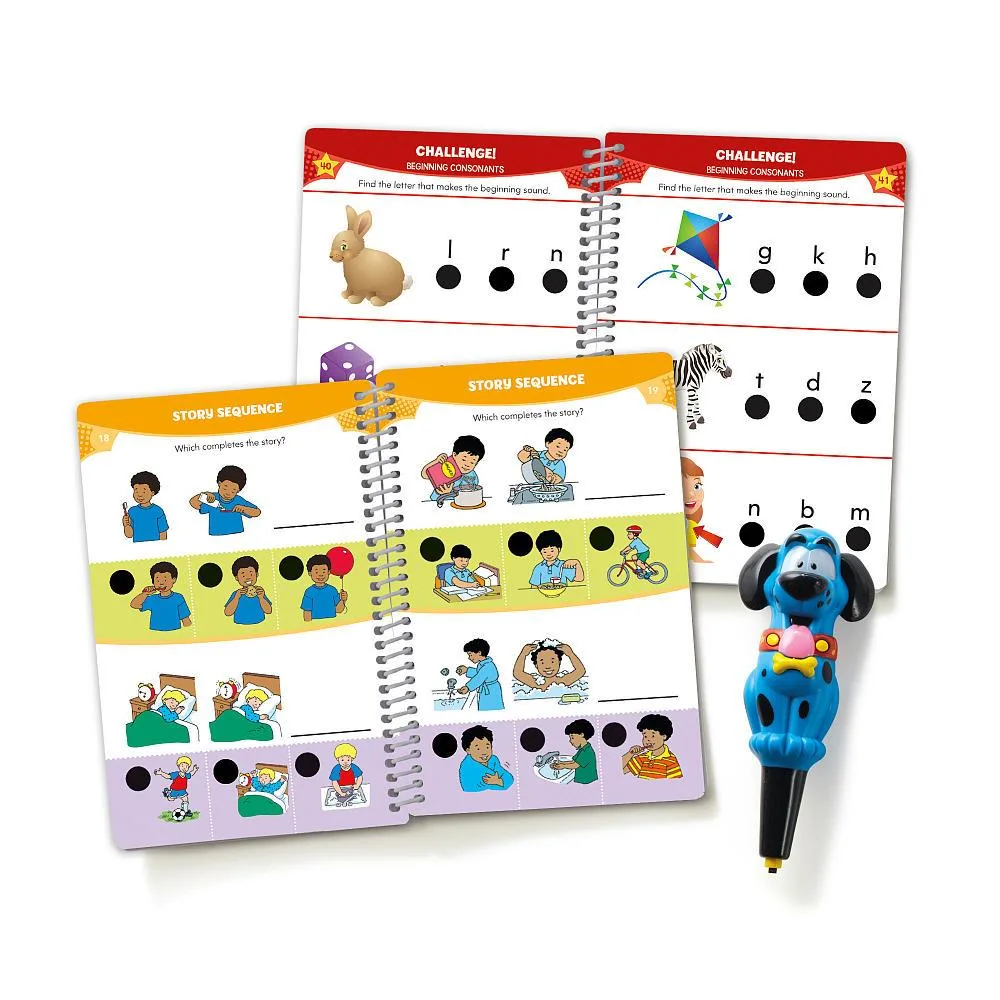 Educational Insights Educational Insights Hot Dots Jr. Let's Master Pre-K Reading 2 x 50-page Books with Ace Pen — product photo