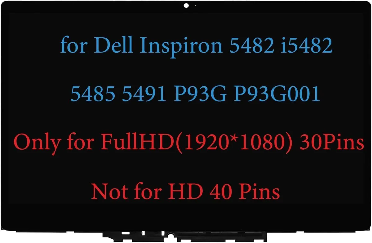 NUOLAISUN NUOLAISUN Screen Replacement Dell Inspiron 14 5482 5485 5491 FullHD 1920x1080 30 Pins Touch — product photo