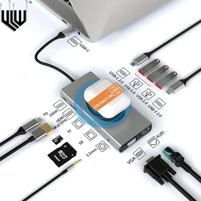 Jansicotek Jansicotek BXS13IN1 13-in-1 Docking Station with Wireless Charging — product photo