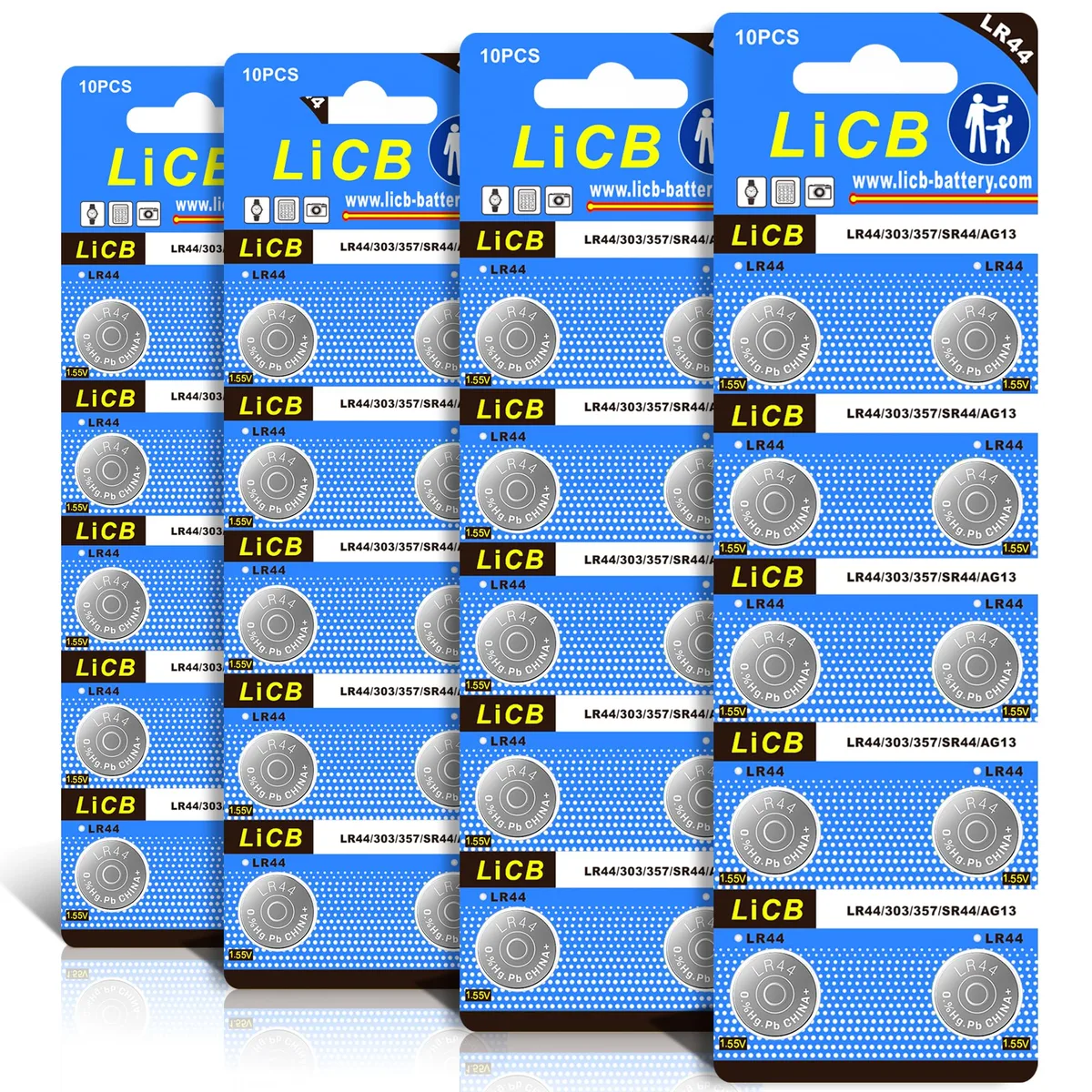 No Sew No Sew LR44 1.5V Alkaline 40 Pack 170mAh — product photo