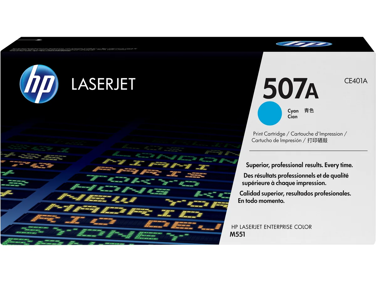 HP HP CE401A 507A Cyan Toner Cartridge 6000 Pages — product photo