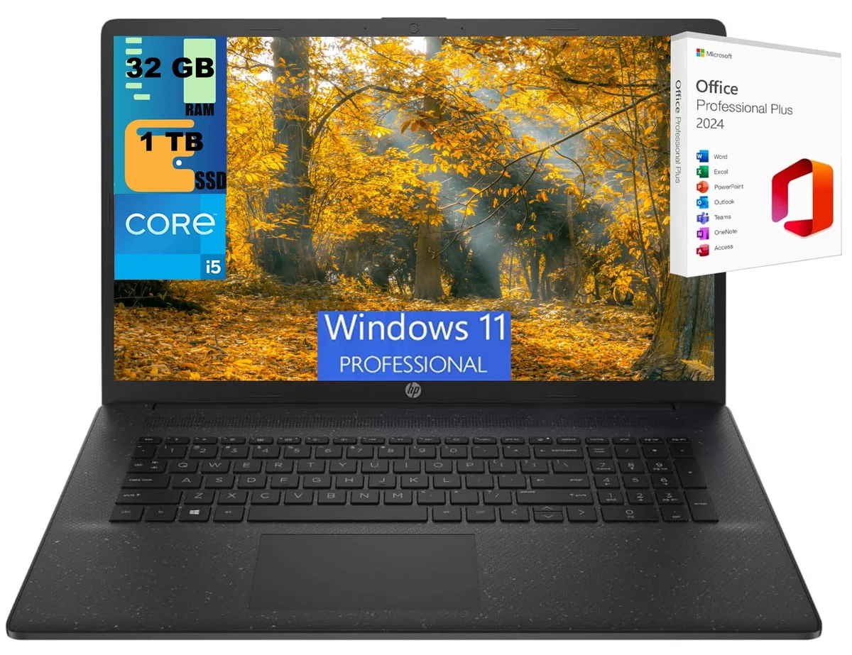 HP HP 17 laptop i5-1334U 10-core 32GB 1TB PCIe SSD 17.3" HD+ Windows 11 Pro — product photo