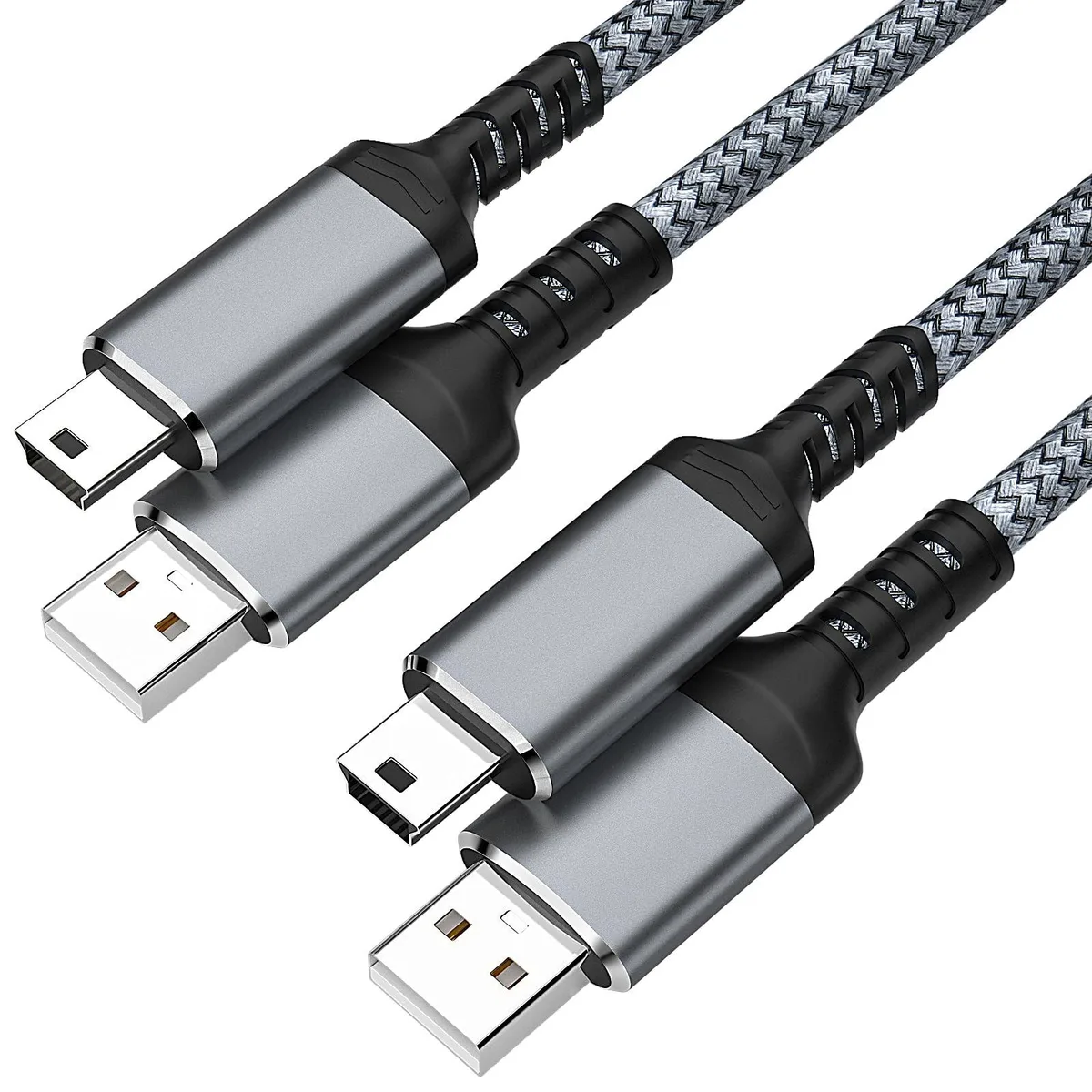 Cieoaos USB 2.0 Mini-B Cable 2-Pack 3.3ft+6.6ft Grizzly — product photo