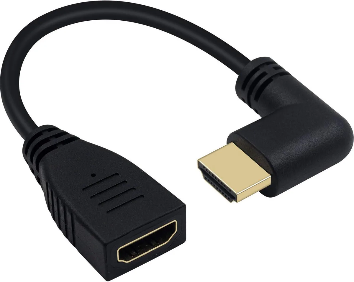 FLEANE FLEANE HDMI 90° Left Angle Male to Female Adapter 0.5ft — product photo
