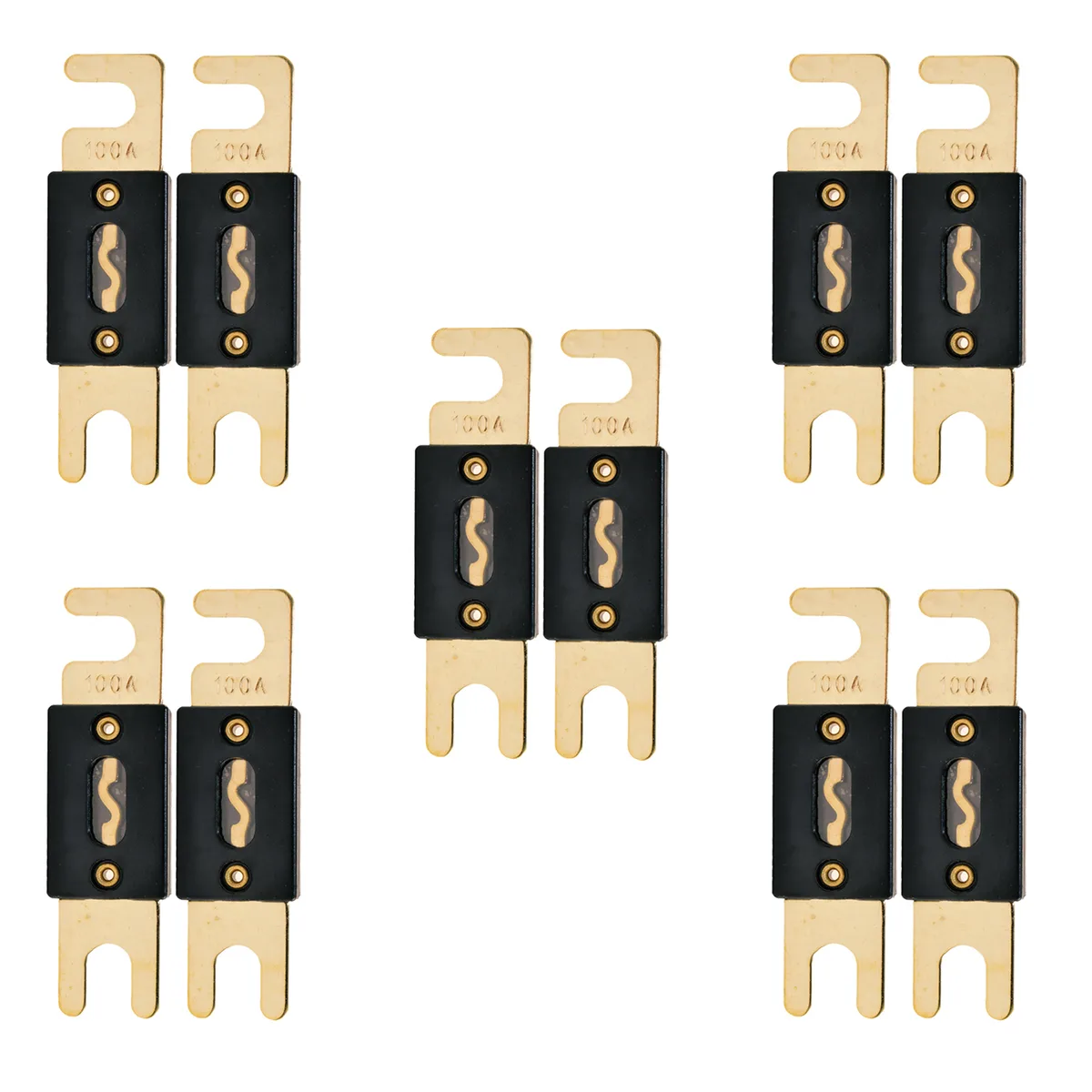 The Wires Zone The Wires Zone 5X-GANL100-2 100A ANL fuse amplifier 10 pack — product photo