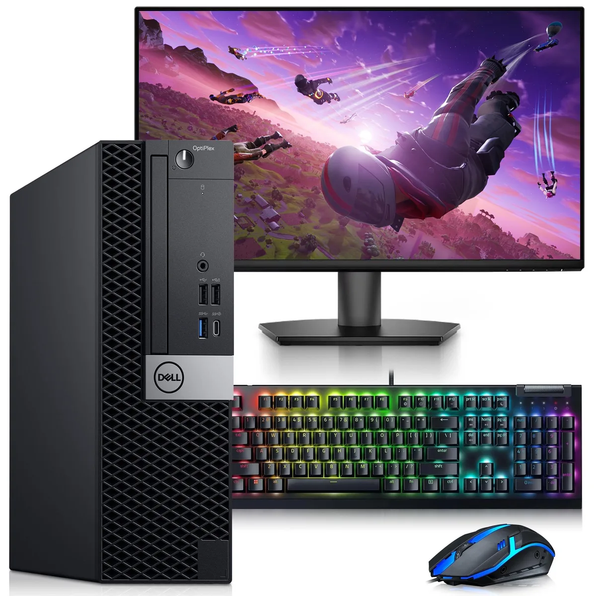 DELL DELL Gaming Desktop PC i5-8500 16GB 256GB GT 1030 24" Win 11 Pro — product photo