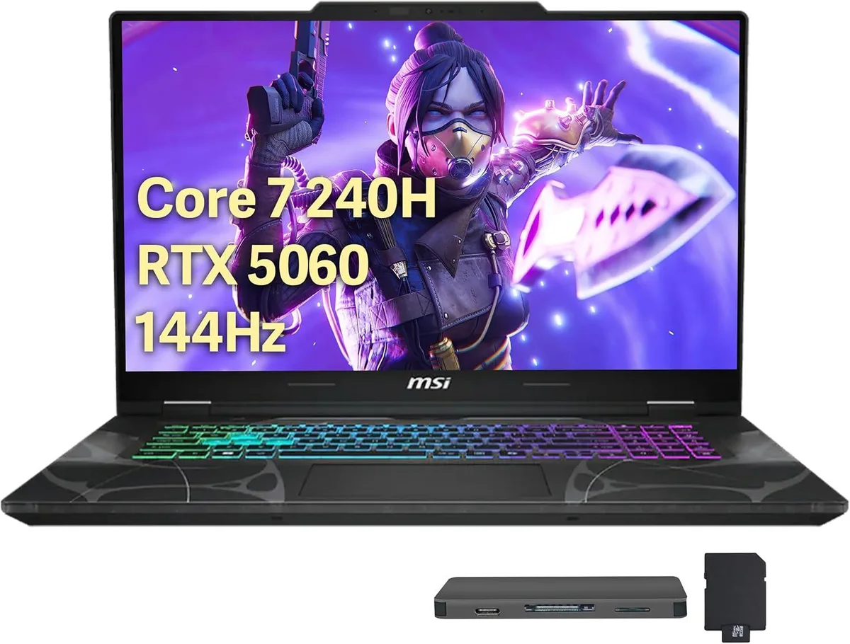 MSI MSI Cyborg 15.6" 144Hz FHD Intel Core 7-240H 64GB 4TB RTX 5060 Gaming Laptop — product photo