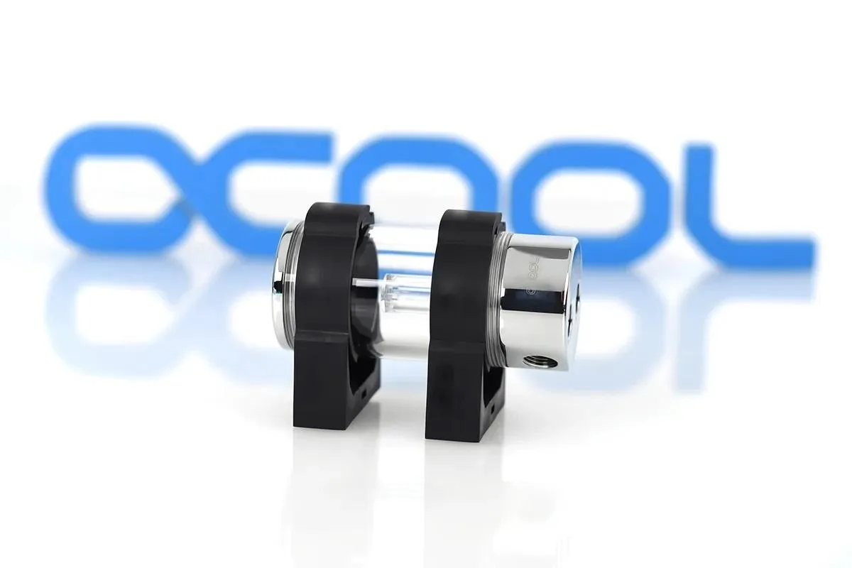 Alphacool Alphacool Cape Corp Coolplex HF Metal 10 Chrome Reservoir G1/4 80ml Acrylic — product photo