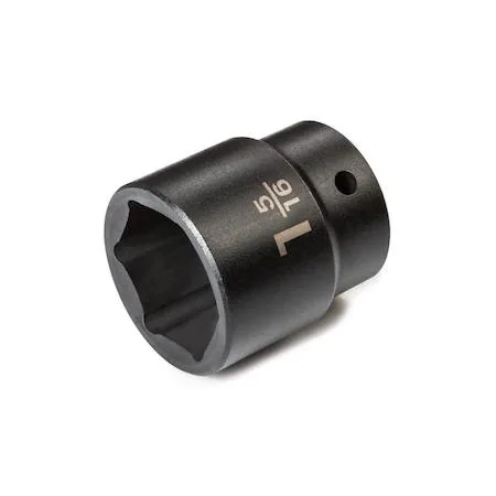 TEKTON 1/2 inch drive 6-point impact socket, black finish, laser and stamped size markings