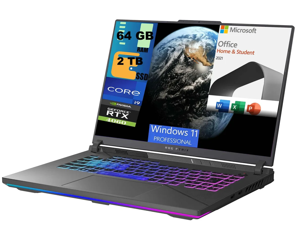 ASUS ASUS ROG Strix G16 gaming laptop i9-14900HX RTX 4060 64GB 2TB QXGA 240Hz — product photo