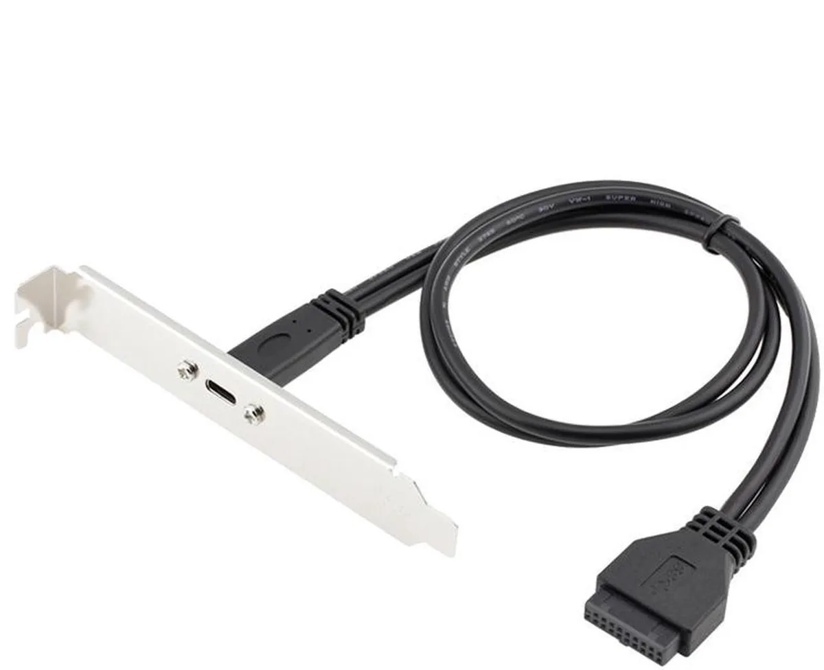 Vszerda Vszerda Motherboard 20pin to USB 3.1 Type-C Adapter with PCI Bracket 1.64ft — product photo