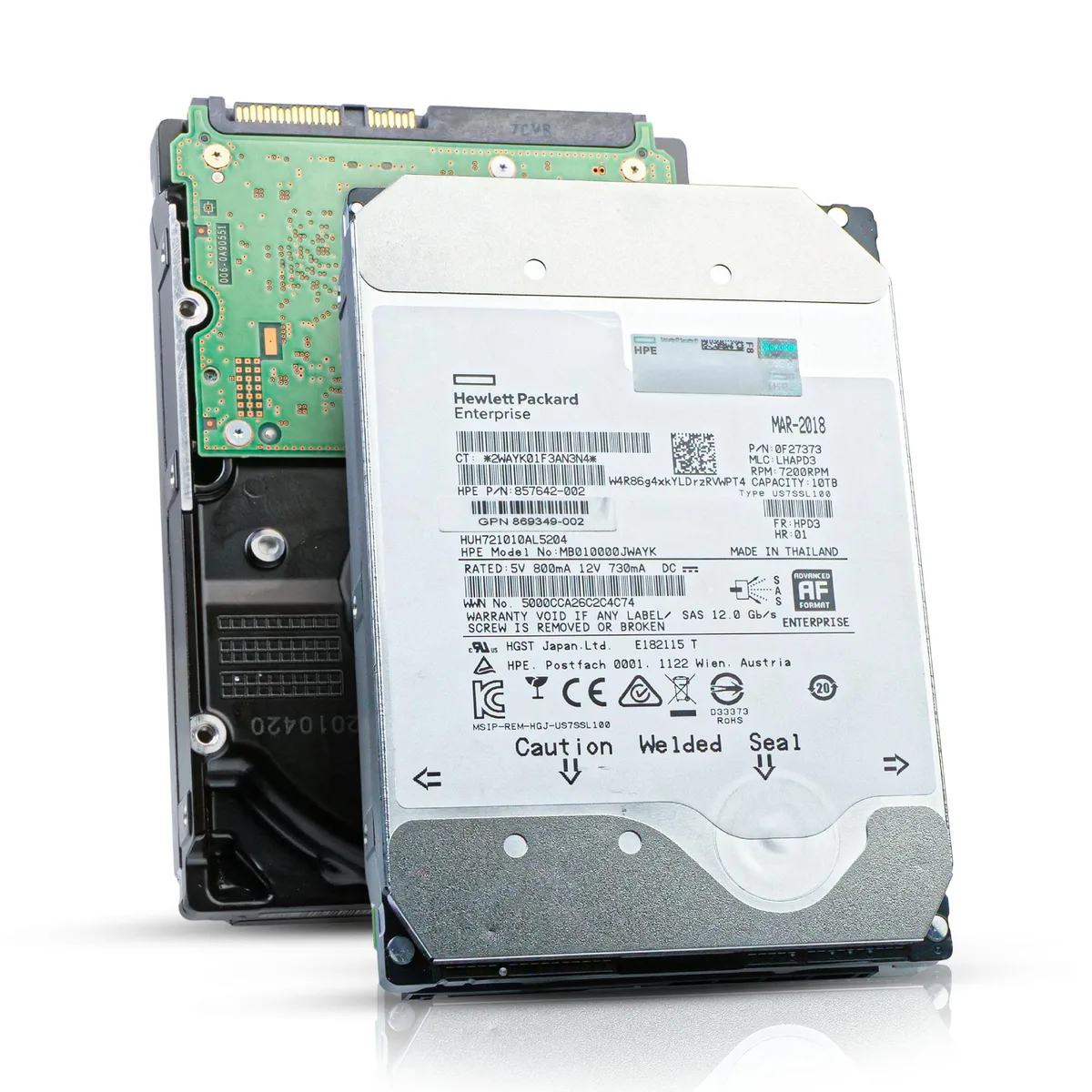 HGST HGST Ultrastar He10 HUH721010AL5204 0F27373 10TB SAS 12Gb/s 7.2K RPM 256MB 3.5in internal hard drive — product photo