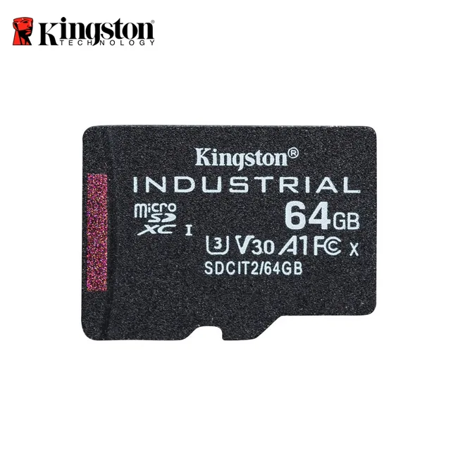 Kingston Technology Corp. Kingston Technology Corp. 64GB Industrial microSD UHS-I U3 V30 A1 Memory Card with Adapter — product photo