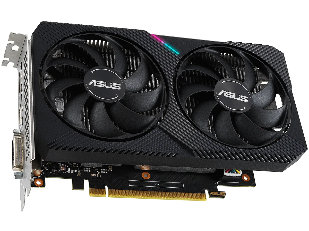 ASUS ASUS DUAL-GTX1650-O4GD6-M graphics card — product photo