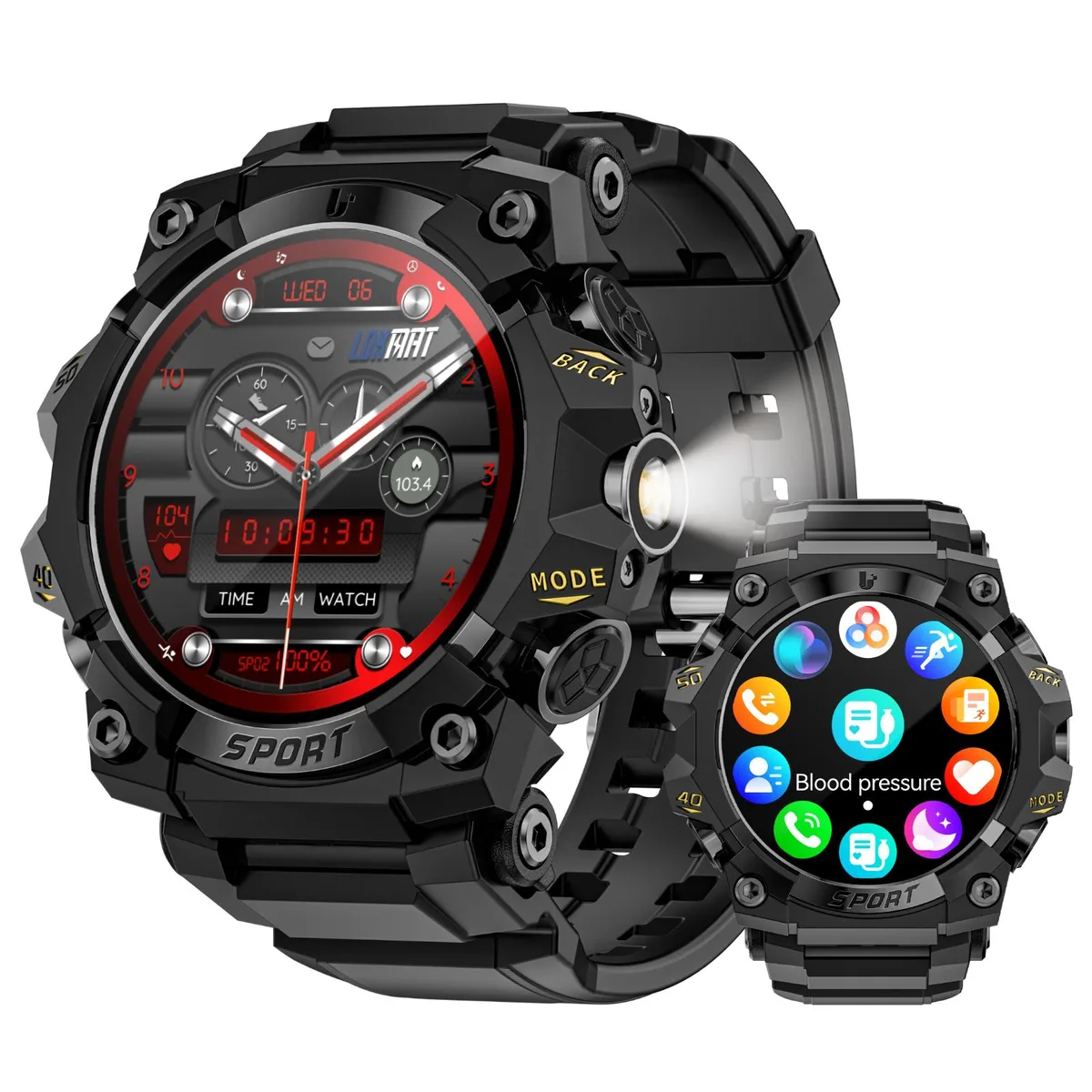 LOKMAT LOKMAT ATTACK 3 PRO Smart Watch 1.39" IP68 Bluetooth 5.1 Black — product photo