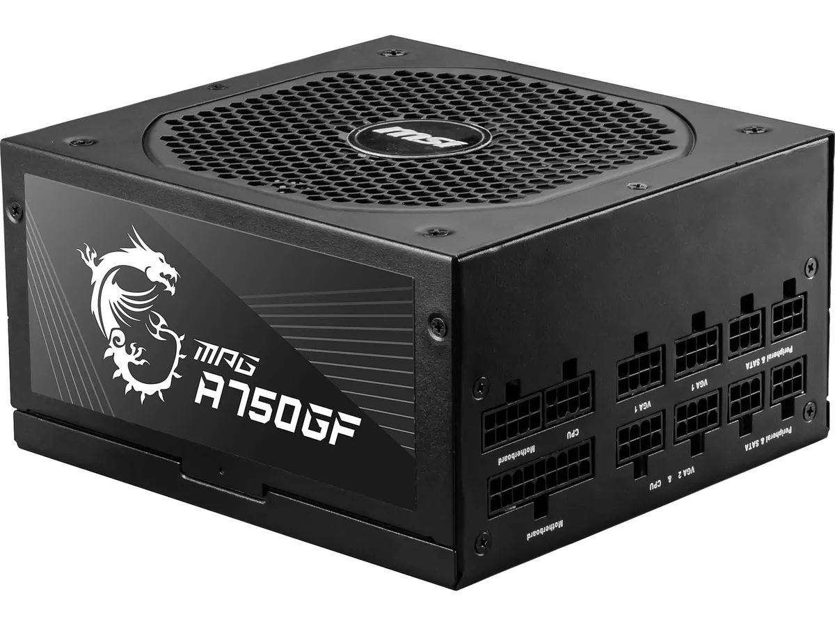 MSI MSI MPG A750GF 750W ATX power supply — product photo