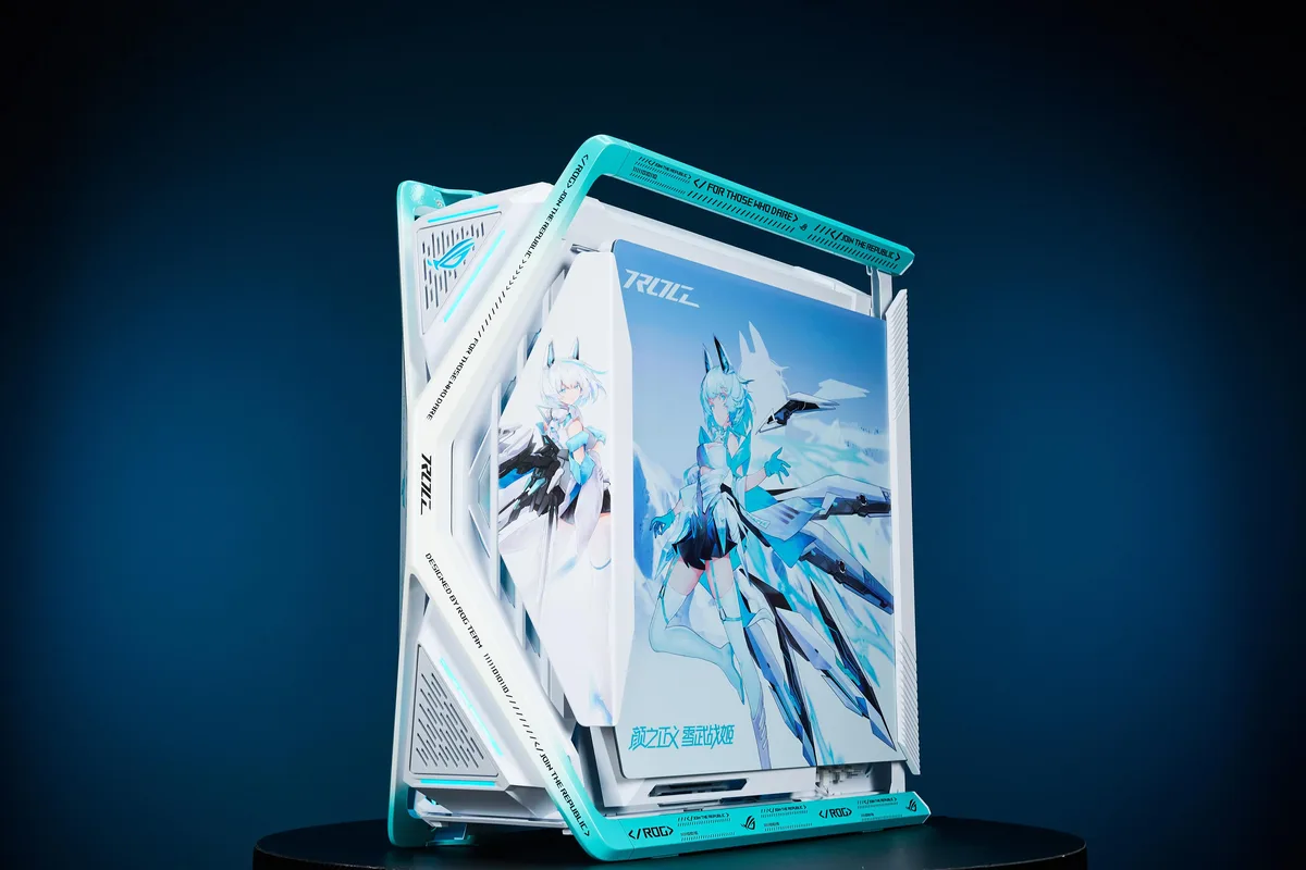Corn Electronics Corn Electronics GR701 E-ATX PC case 420 mm radiator four 140 mm fans ROG Se7en White — product photo