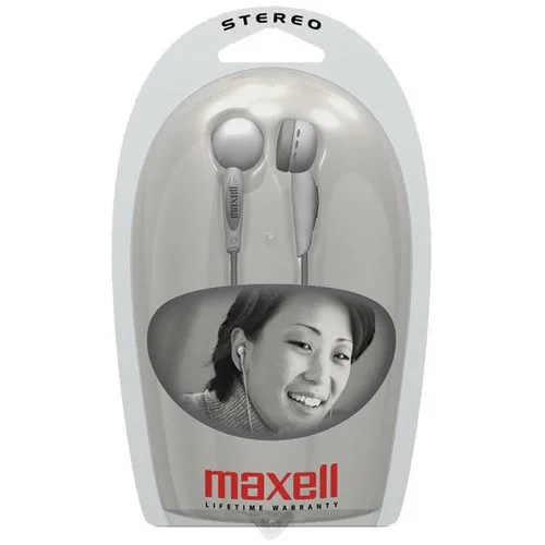 maxell Maxell 190568 EB-125 Earbud Headphone 13.5mm 32 ohms 3.5mm 3ft — product photo